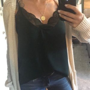 Forest Green Lace Camisole